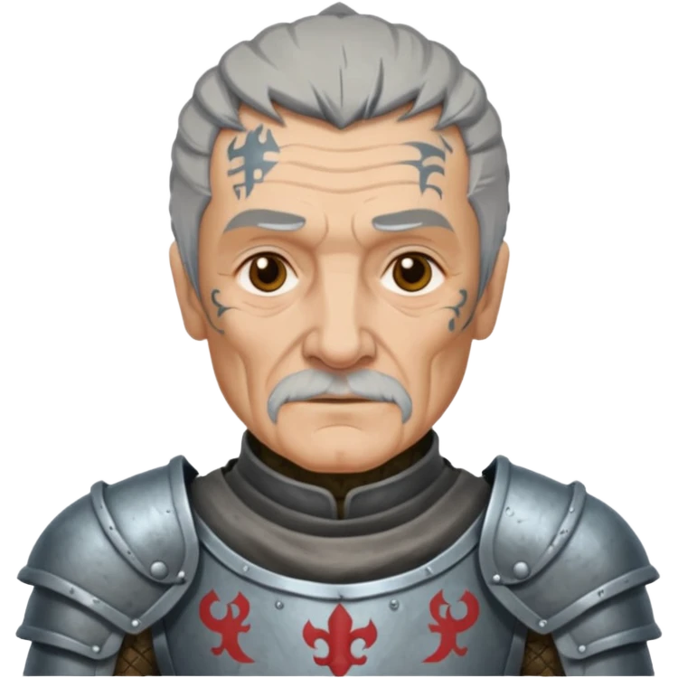 elderly tattooed knight emoji