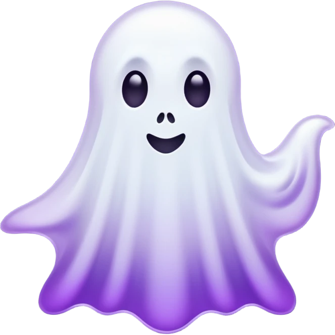 fantasma roxo e branco emoji