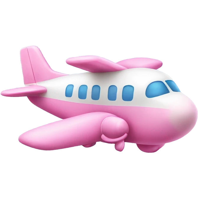 Airplane in cotton candy emoji