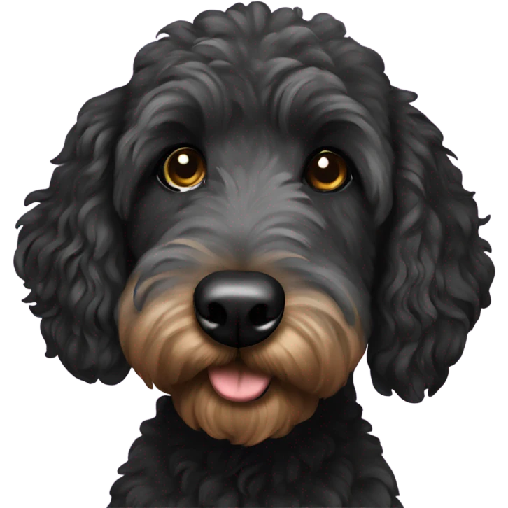 black goldendoodle emoji