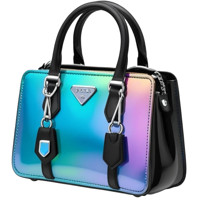  Prada colorshifting vivid cyberpunk style mini bag  emoji