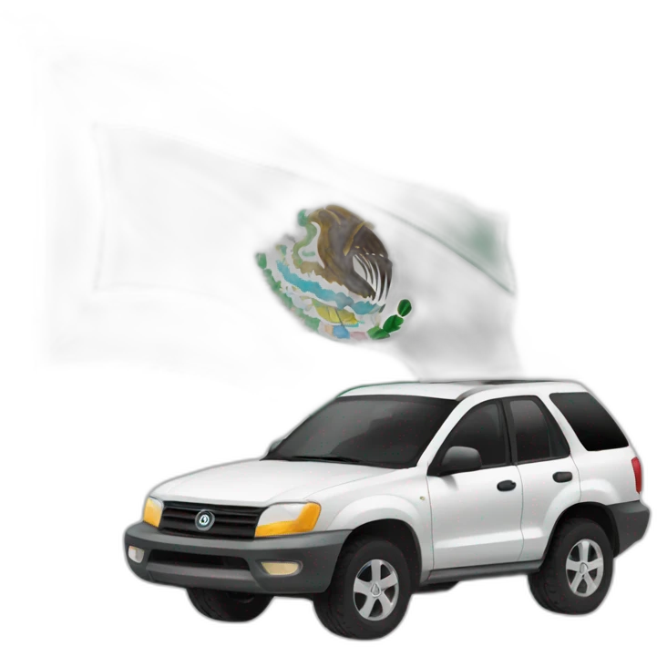 Flag of Mexiko as a car emoji