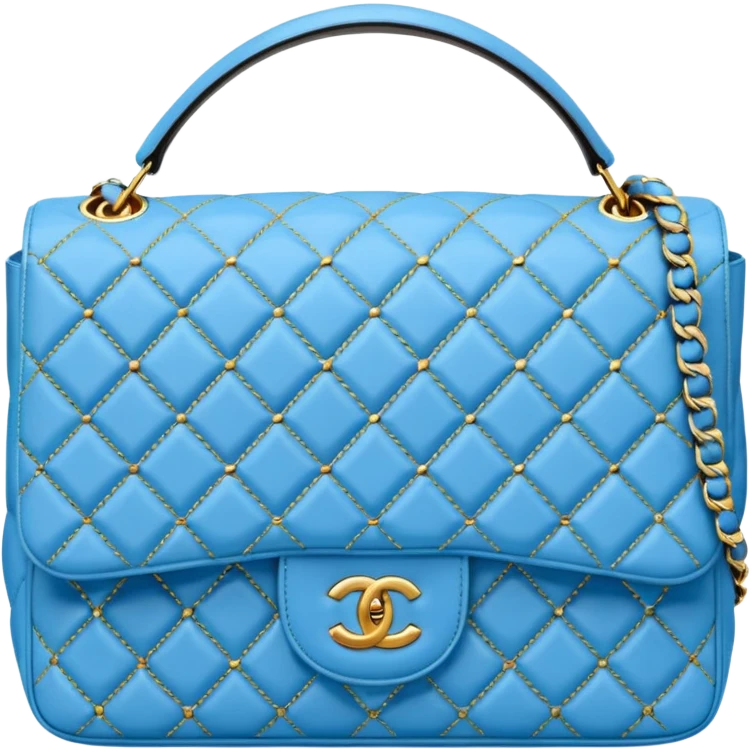 chanel bag sky blue emoji