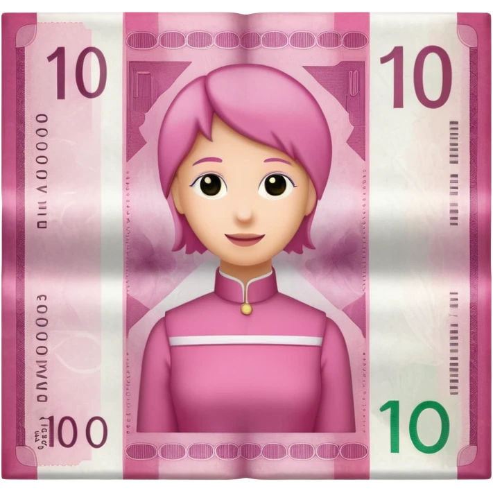 banconota rosa 10 euro italia emoji