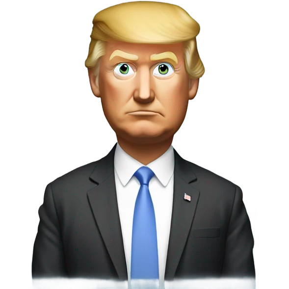 Trump wearing angel wings emoji