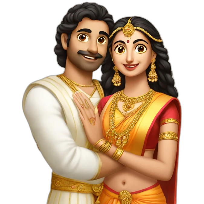 Ram ji photo with Sita no baground emoji