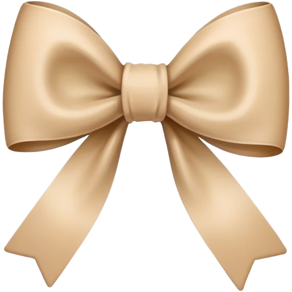 Beige bow emoji
