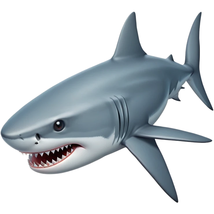 Realistic full bodied Shark emoji