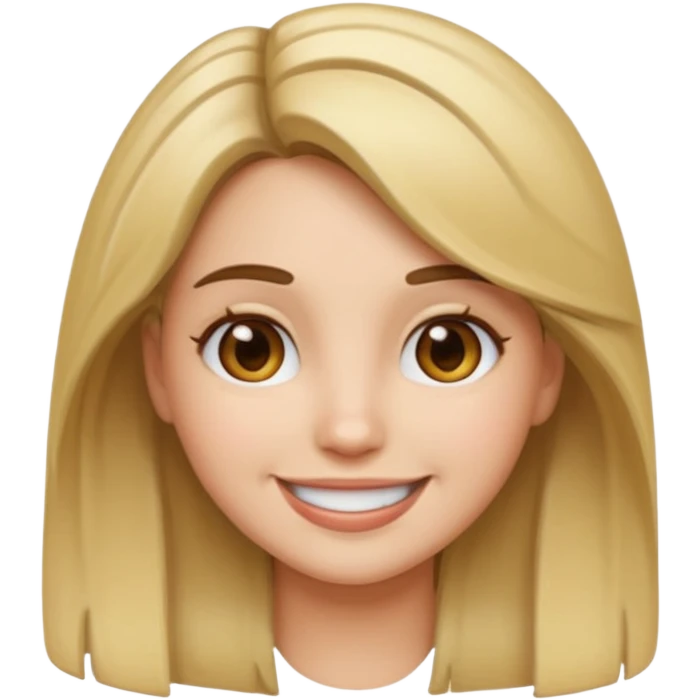 Brunette female emoji with blonde highlights  emoji