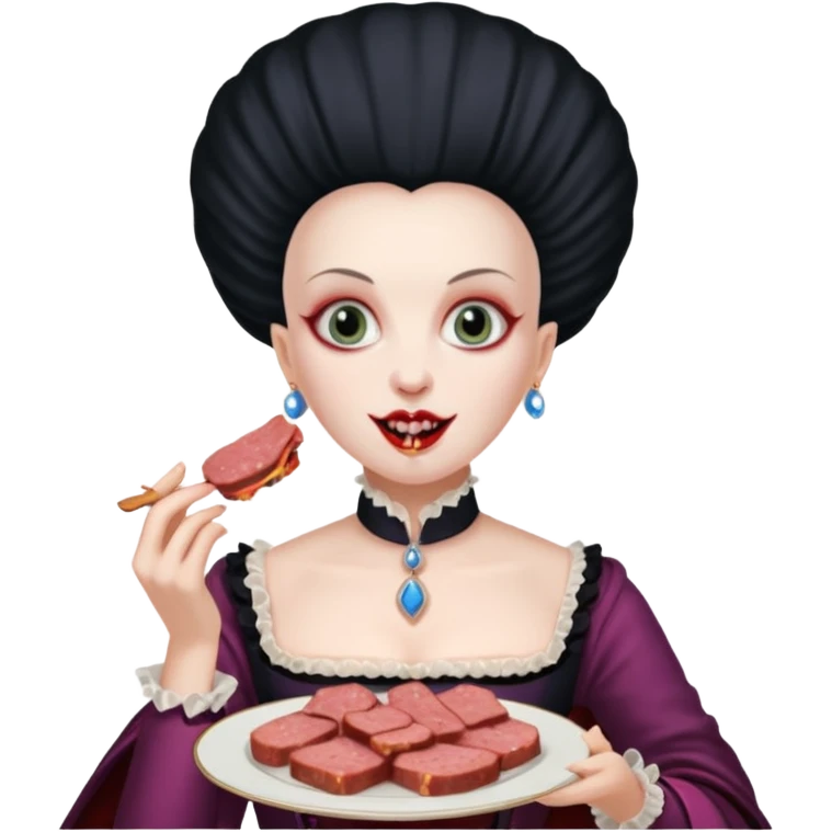 marie antoinette vampire eating spam meat emoji