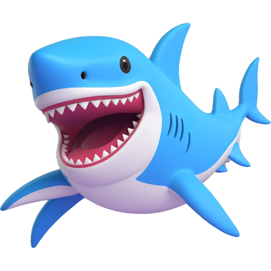 smiling shark emoji