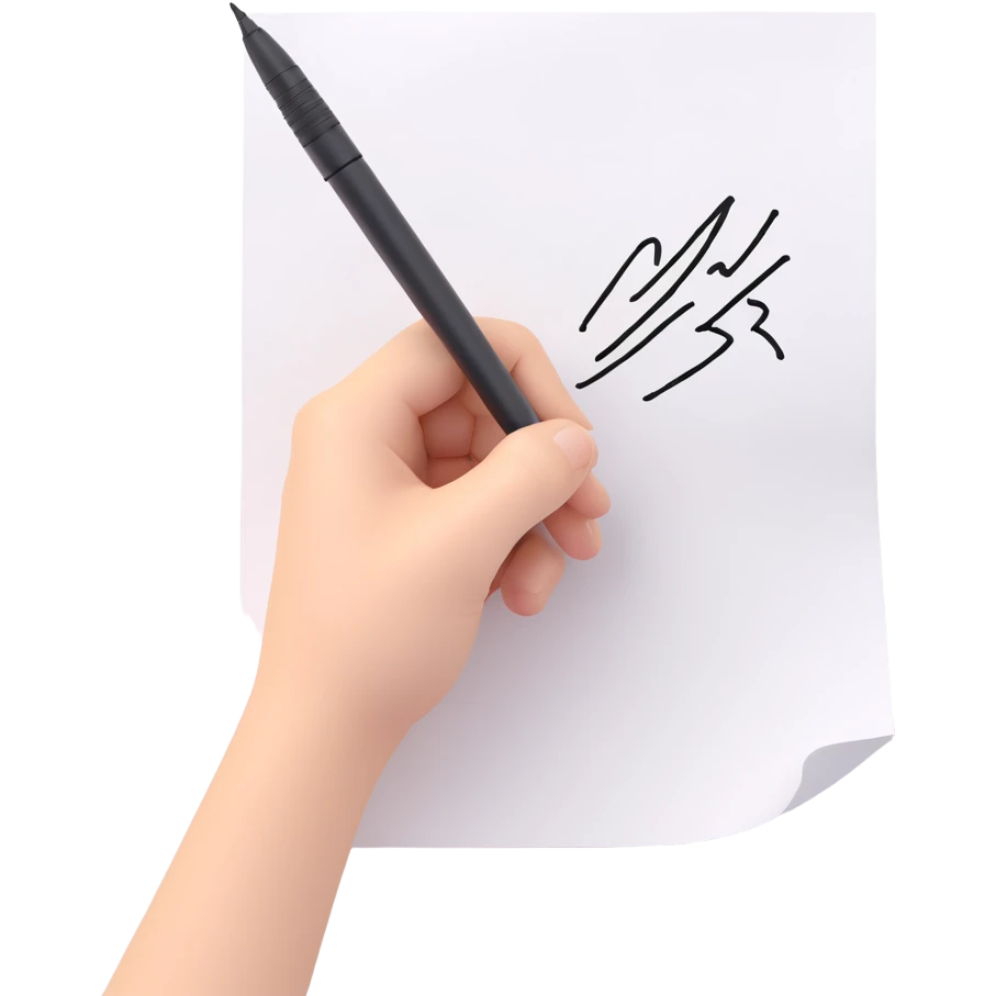 A hand holding a pen, aggressively scribbling on a piece of paper. The pen is clearly visible. The paper is filled with random black scribbles, so dense that most of it looks nearly black emoji