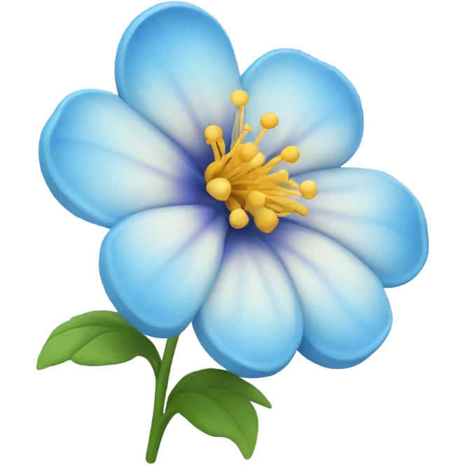 blue flower emoji