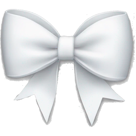 A white bow emoji