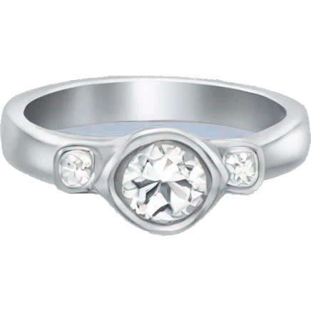 Engagement ring silver emoji
