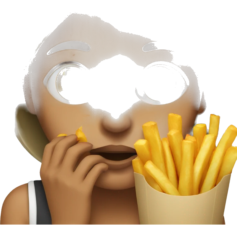 Girl eating fries  emoji