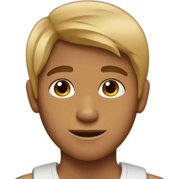 Boy with dark brown hair and tan skin emoji