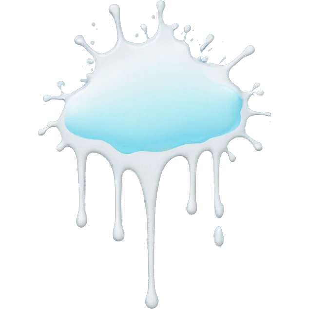 Light blue paint splash splatter drip emoji