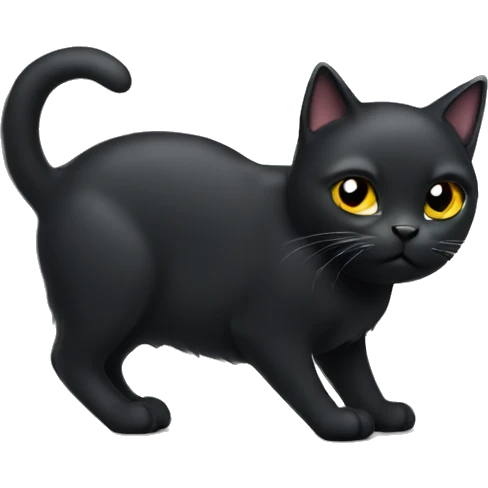 black cat with gold chain emoji