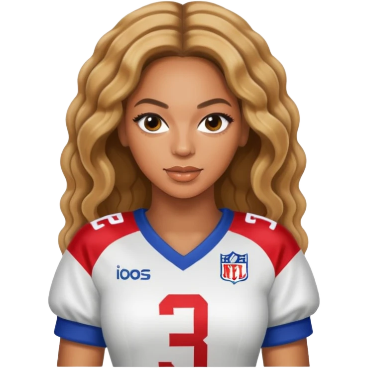 Beyonce in a football jersey  emoji