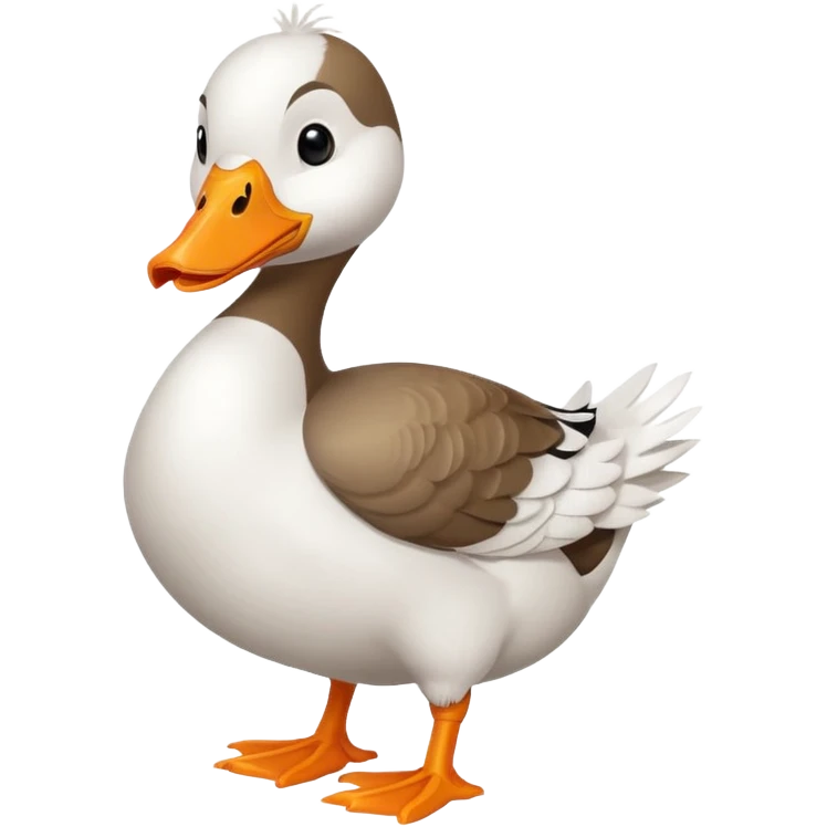 a chibi style {adult goose} giving a thumbs up emoji