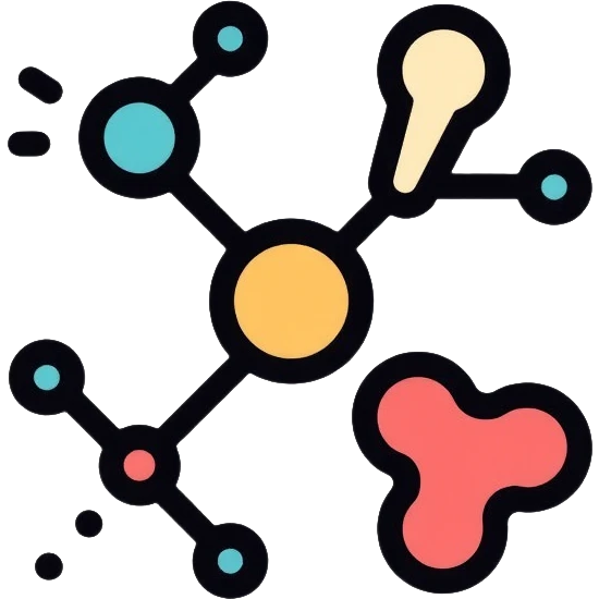 Chemical redox reaction with electron transfer between two atoms emoji