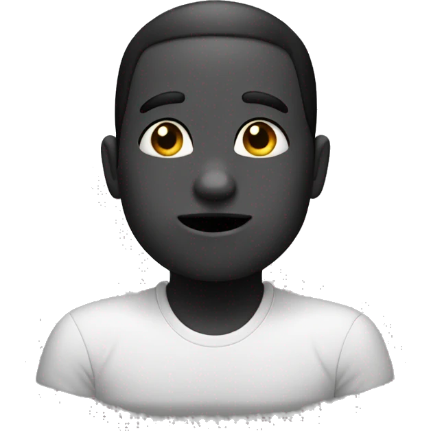 Shy blushing emoji black and white emoji