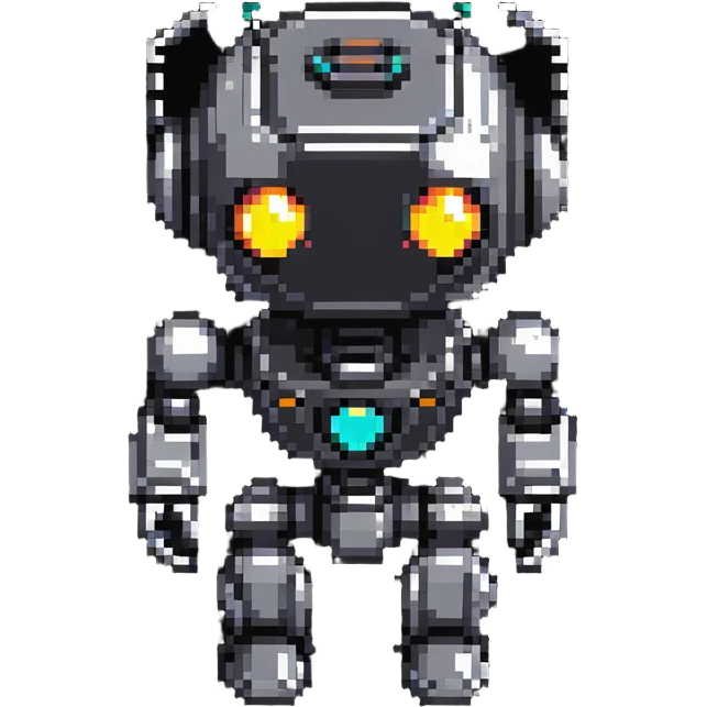 futuristic AI robot with glowing eyes emoji