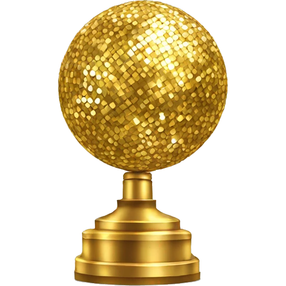 gold disco ball emoji