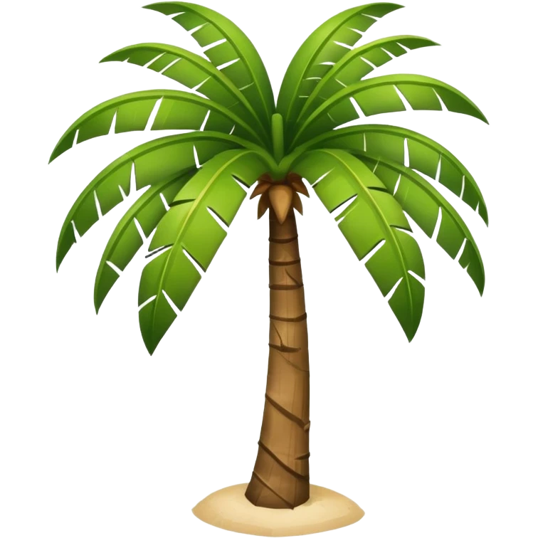 Counut tree with  coconutwhite background only white background emoji