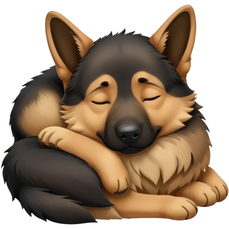 Sleeping German shepherd full body  emoji