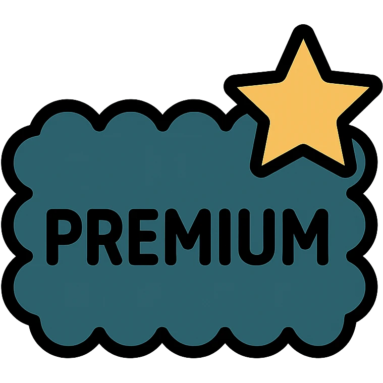 premium content symbol, modern, luxury icon, color #003049 emoji