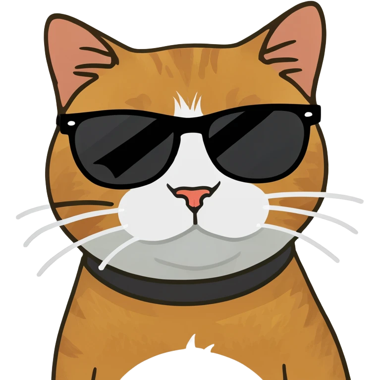 Cat with sunglasses emoji