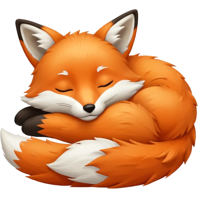 a sleeping fox  emoji emoji