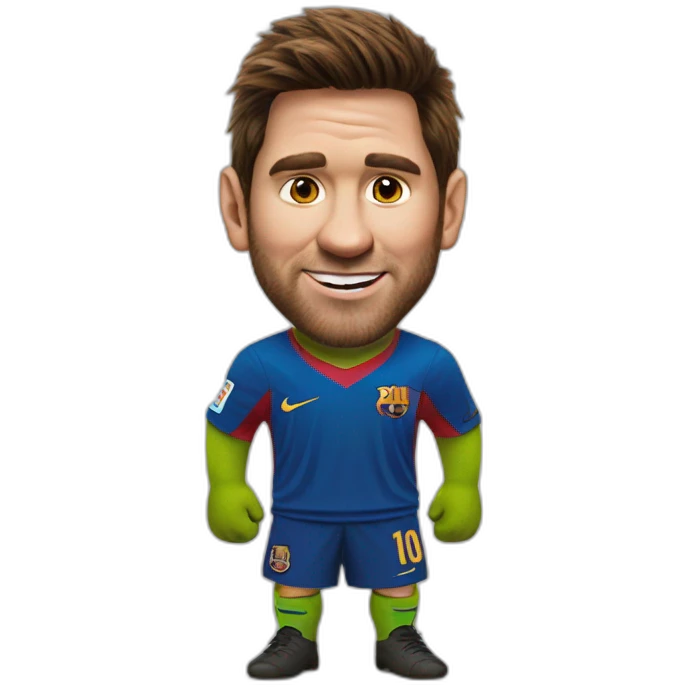 shrek messi emoji