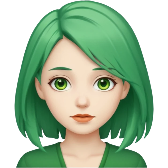 green haired woman emoji