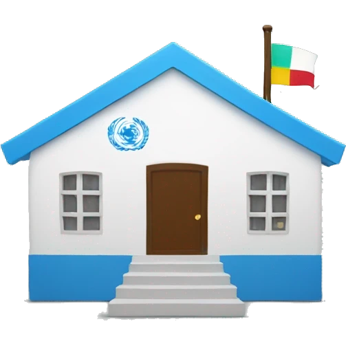 Home with flags united Nations members emoji