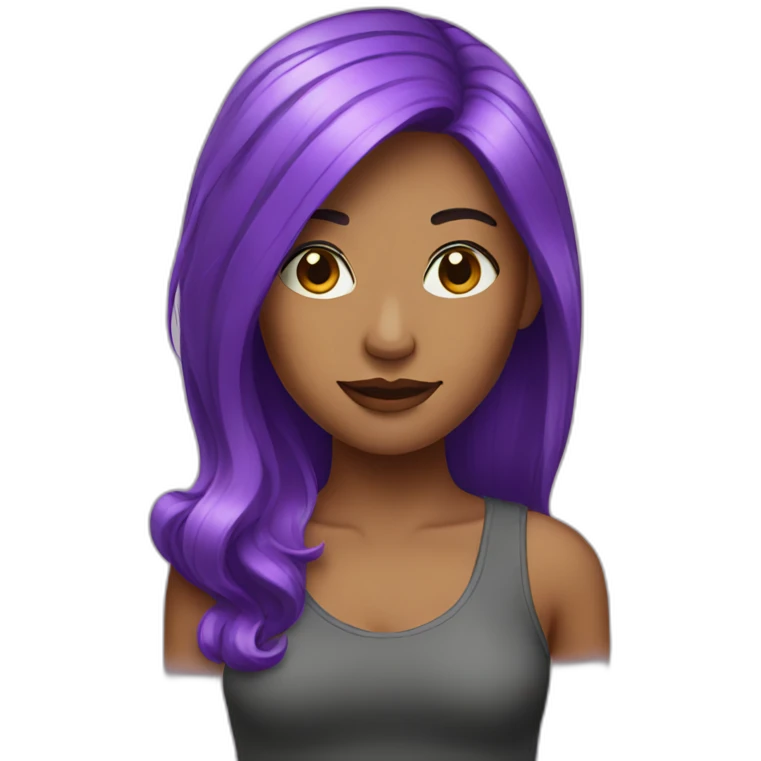 Woman purple hair emoji