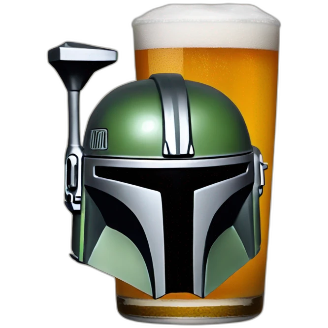 Mandalorian drink beer emoji