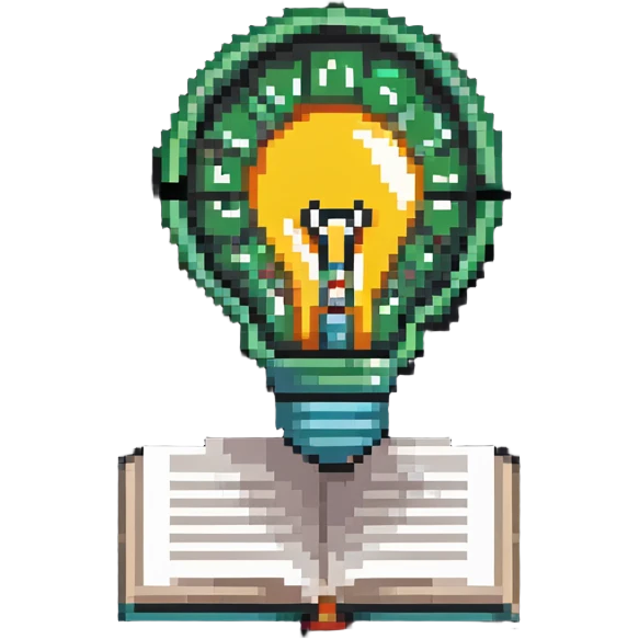 knowledge wiki icon with lightbulb and digital encyclopedia emoji