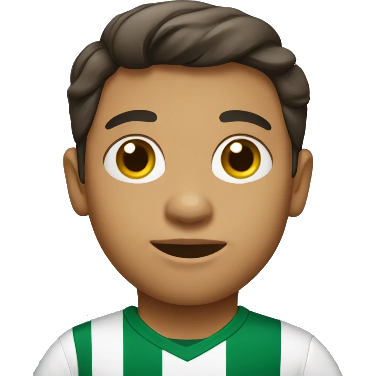 Portuguese boy with sporting shirt emoji