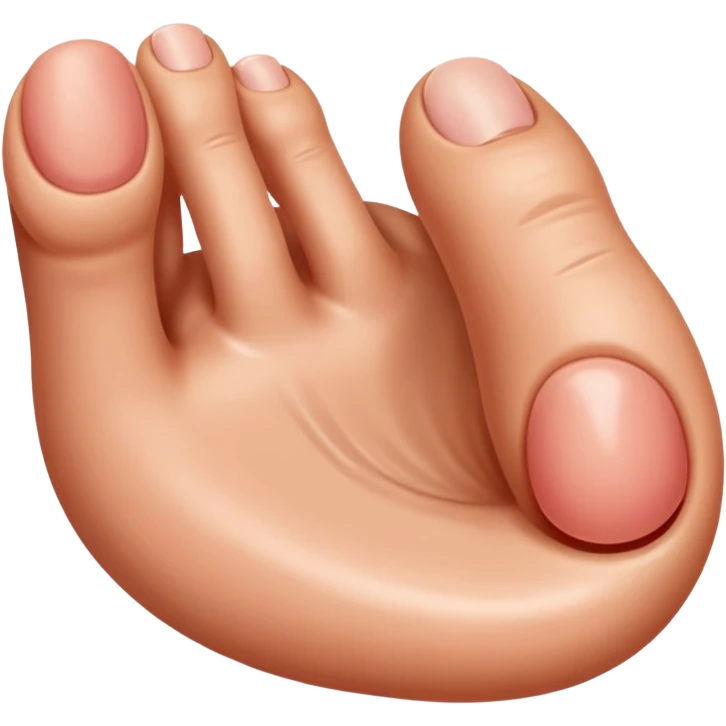 Human toe missing few millimeter of tip portion emoji