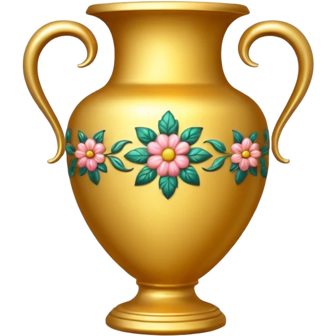 Golden vase with floral pattern  emoji