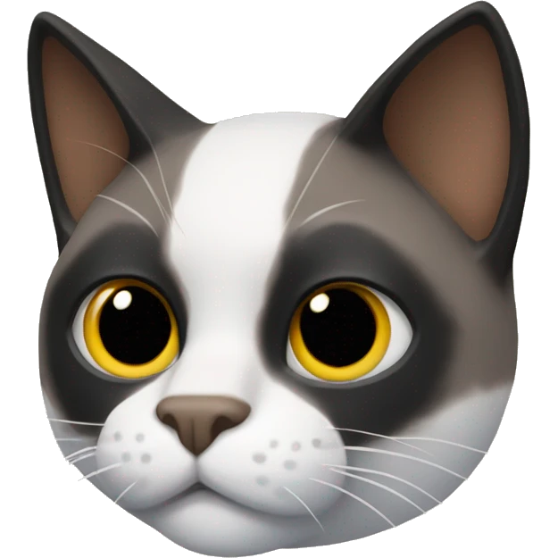 Snowshoe cat with Batman mask emoji