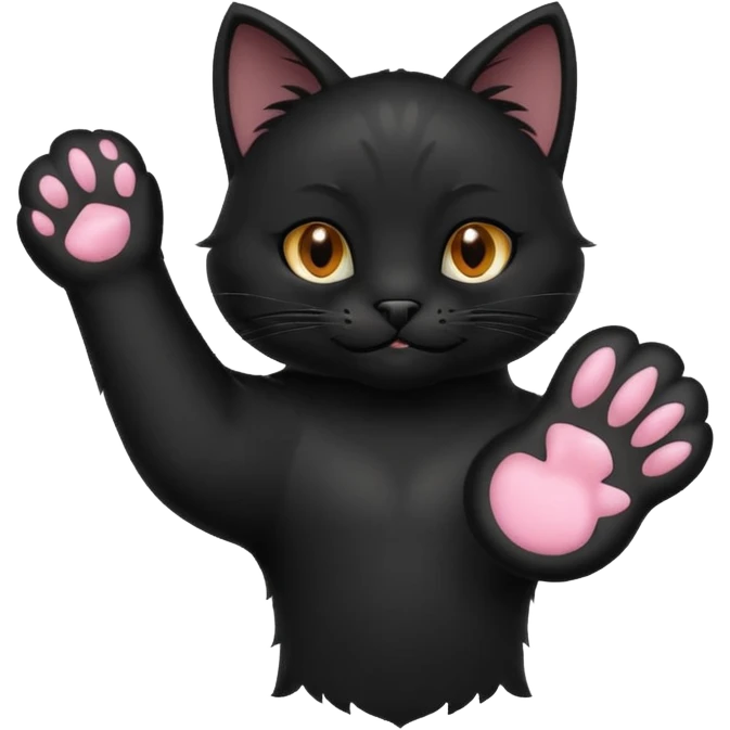 Black Cat paw giving a thumbs up emoji
