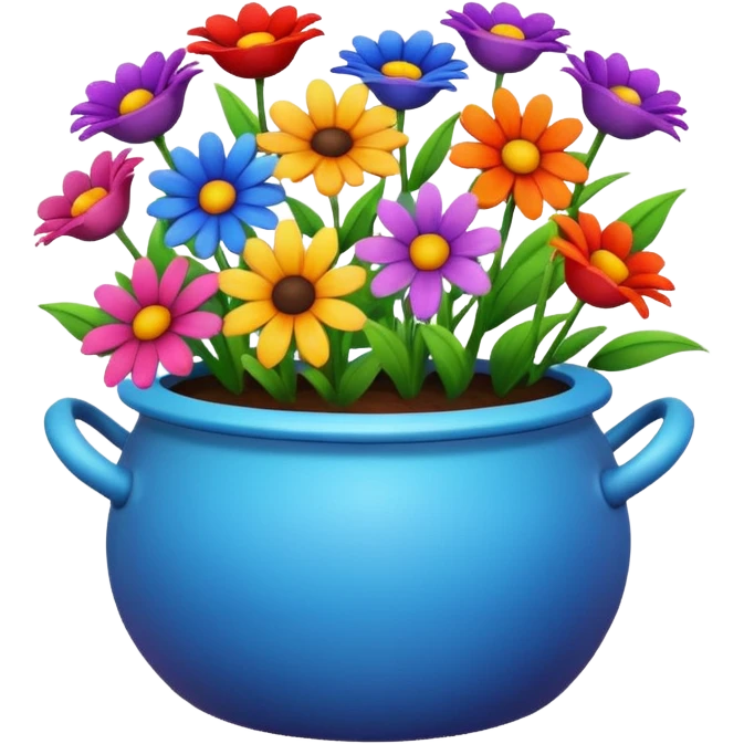A circular pot of flowers  emoji