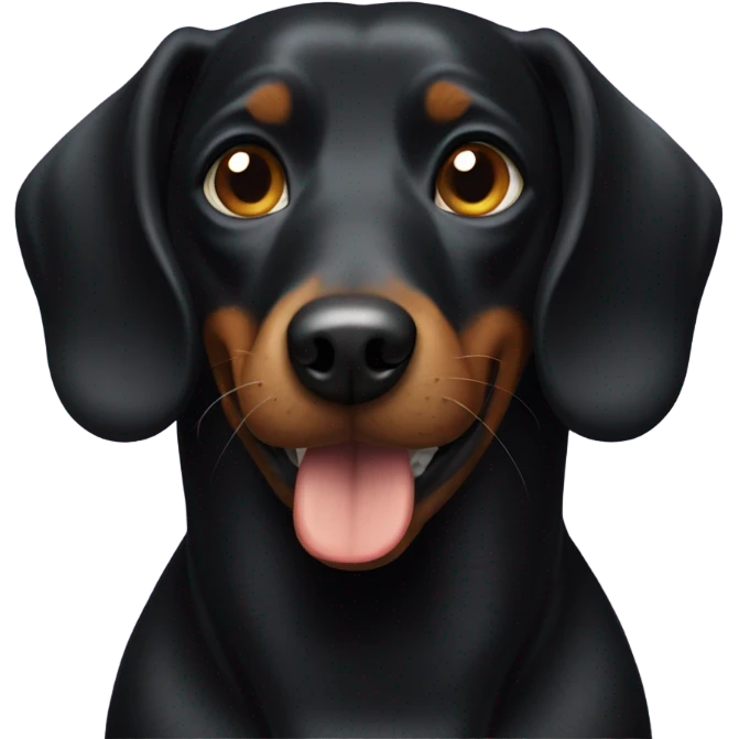 Black weenie dog emoji