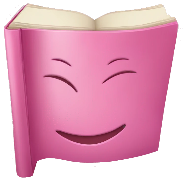 Libro de color rosado  emoji