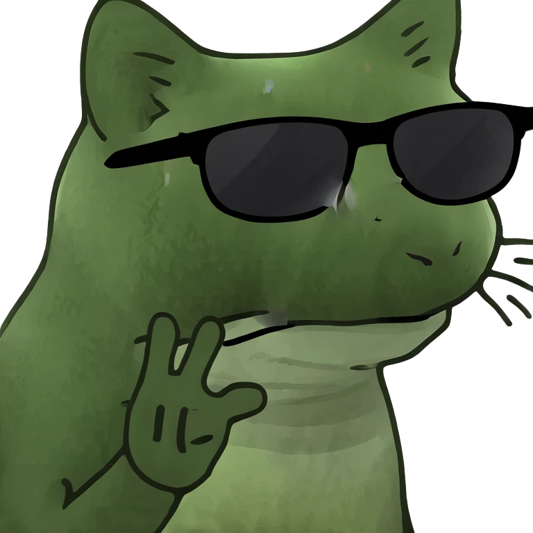 Cat with sunglasses emoji