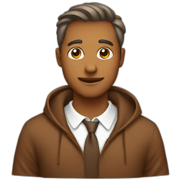 Brown hear emoji